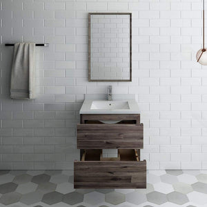 Fresca FVN3124ACA Fresca Formosa 24" Wall Hung Modern Bathroom Vanity w/ Mirror