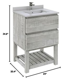 Fresca FCB3124ASH-FS-CWH-U Bathroom Vanity