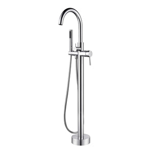 PULSE ShowerSpas 3021-FSTF-CH Chrome Freestanding Tub Filler with Diverter
