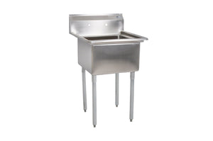 John Boos E1S8-24-14 E Series Stainless Steel Sink, 14" Deep Bowl, 1 Compartment, 29" Length x 29-1/2" Width