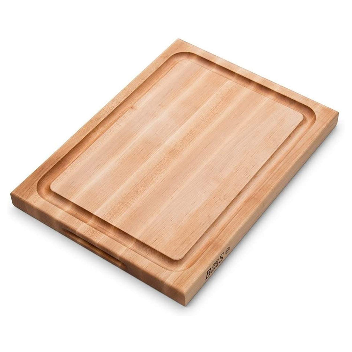 John Boos CB1054-1M2015150 Maple Wood Cutting Board for Kitchen Prep, 20 x 15 Inches, 1.5 Inches Thick Edge Grain Reversible Charcuterie Block with Juice Groove 20X15X1.5 MPL-EDGE GR-REV-