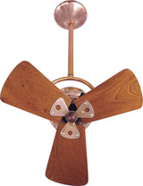 Matthews Fan BD-LTBLUE-WD Bianca Direcional ceiling fan in Agua Marinha (Light Blue) finish with solid sustainable mahogany wood blades.