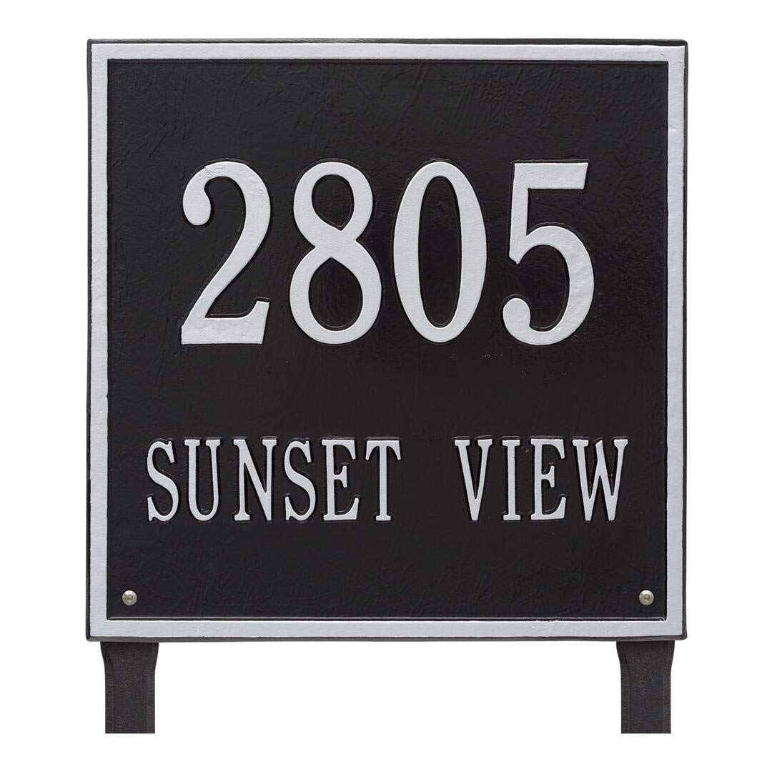 Whitehall 2120BS - Personalized Square Plaque - Estate - Lawn - 2 line
