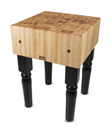 John Boos AB02-WT Traditional AB Standing Block - 10" Thick Maple Butcher Block, 24"W x 18"D, Walnut Stained Legs BLOCK 24X18X10-