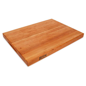 John Boos CHY-R03 Cherry Wood Cutting Board for Kitchen Prep, 1.5 Inch Thick, Large Edge Grain Rectangular Reversible Charcuterie Block, 20