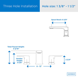 Gerber D300970BNT Tribune Three Piece Roman Tub Trim Kit - Brushed Nickel