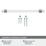 Amerock BP36661CPN Clear/Polished Nickel Cabinet Pull 8 in (203 mm) Center-to-Center Cabinet Handle Glacio Drawer Pull Kitchen Cabinet Handle Furniture Hardware