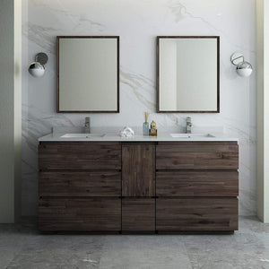 Fresca FVN31-301230ACA-FC Fresca Formosa 72" Floor Standing Double Sink Modern Bathroom Vanity w/ Mirrors
