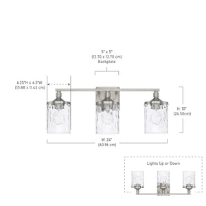 Capital Lighting 128831BN-451 Colton 3 Light Vanity Brushed Nickel