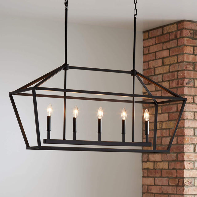 Millennium Lighting 3245-MB Ritner 5 Light 40" Wide Taper Candle Chandelier