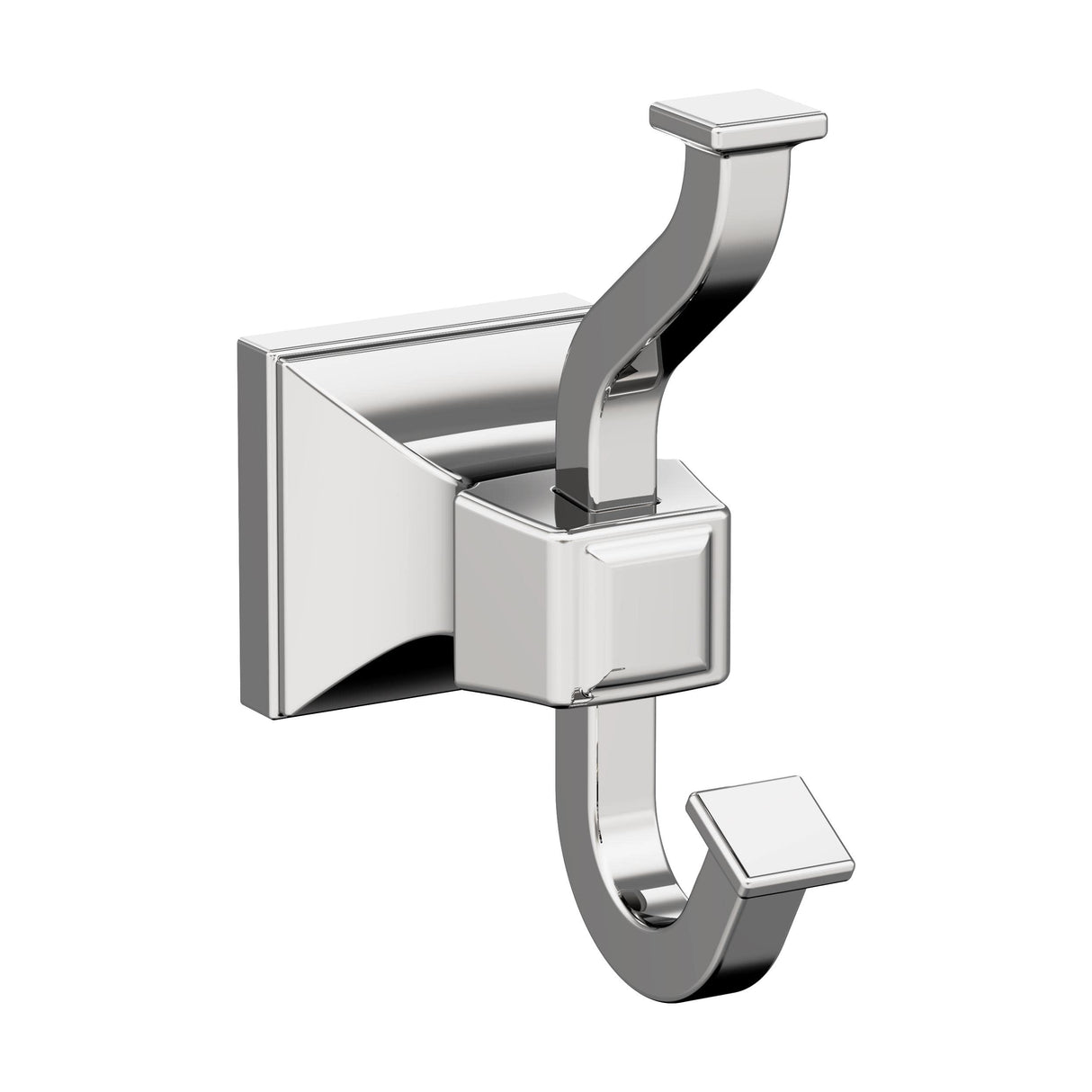 Amerock BH3602026 Chrome Single Robe Hook 4-1/4 in. (108 mm) Length Towel Holder Mulholland Towel Hook for Bathroom Bathroom Hardware Bath Accessories
