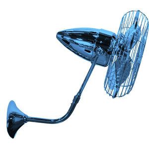 Matthews Fan BP-LTBLUE-MTL Bruna Parede wall fan in Agua Marinha (Light Blue) finish.