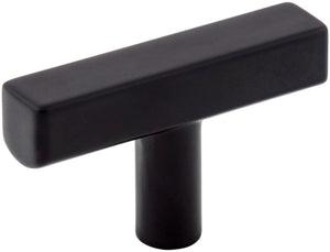 Jeffrey Alexander 845T-MB 2" Matte Black Dominique Cabinet "T" Knob