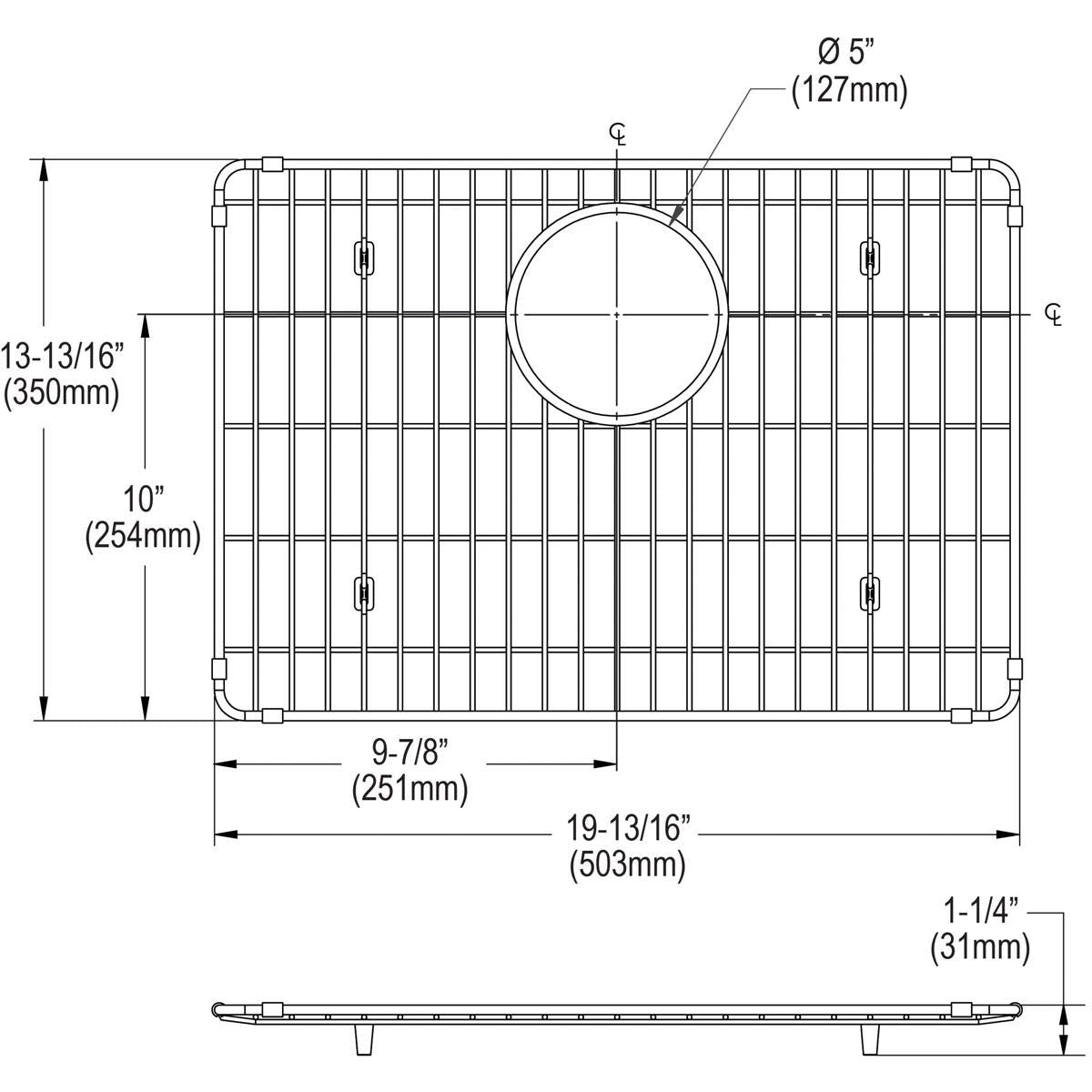 Elkay LKOBG2217SS Bottom Grid, Stainless Steel