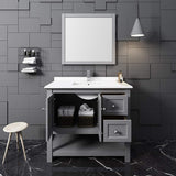 Fresca FVN2340GR Fresca Manchester 42" Gray Traditional Bathroom Vanity w/ Mirror