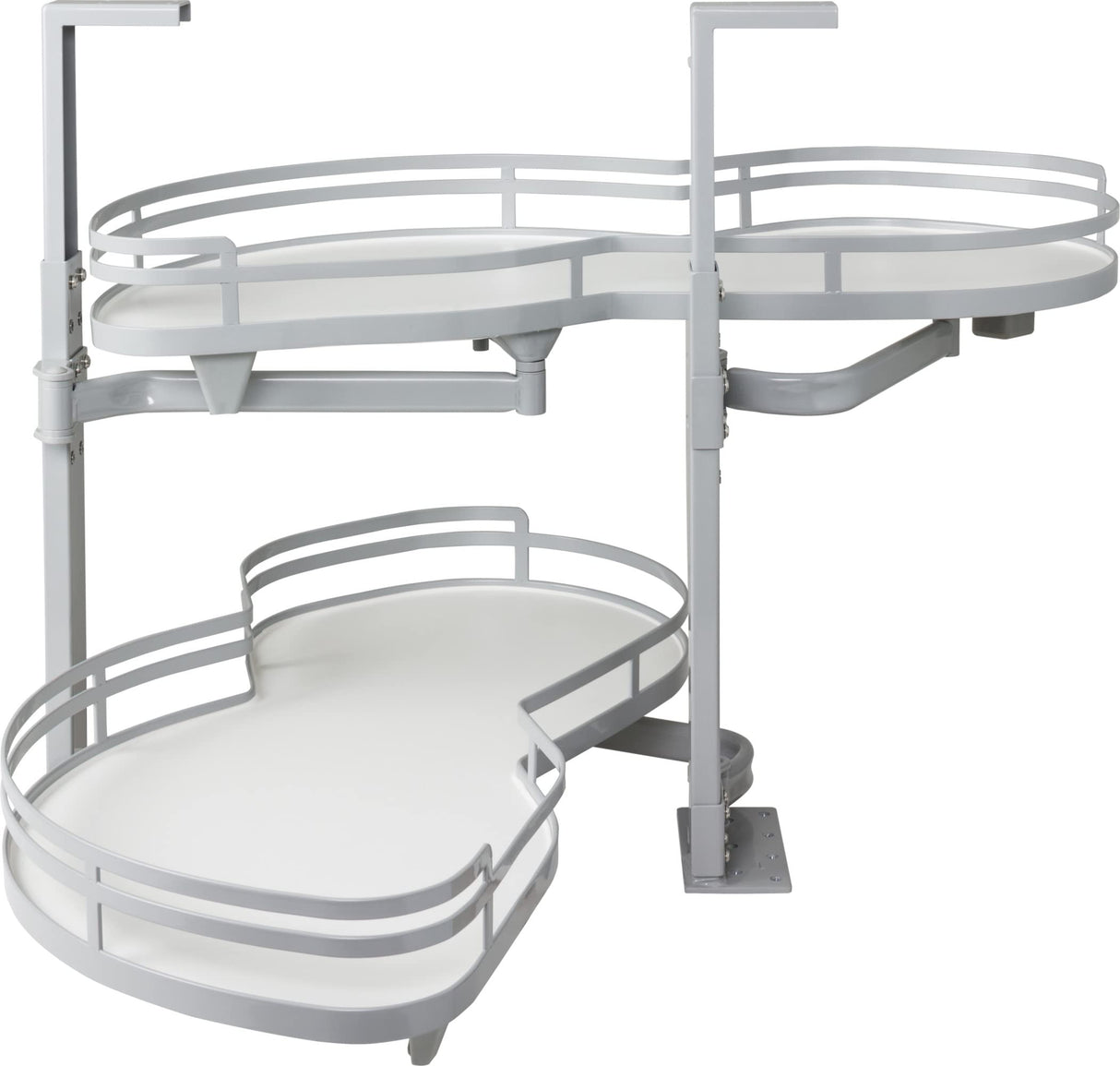 Hardware Resources BCSO215GWH-LH 15" Grey and White Blind Corner Swingout for Openings on the Left of the Blind