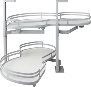 Hardware Resources BCSO218GWH-LH 18" Grey and White Blind Corner Swingout for Openings on the Left of the Blind