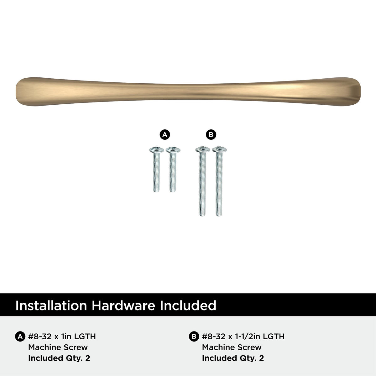 Amerock BP37231CZ Champagne Bronze Cabinet Pull 5-1/16 inch (128mm) Center-to-Center Cabinet Hardware Vaile Furniture Hardware Drawer Pull