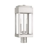 Livex Lighting 21236-91 York 2 Light Outdoor Post Top Lantern, Brushed Nickel