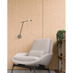 Kuzco WS90101-BK ROTAIRE SINGLE WALL SCONCE BLACK 8W 120VAC WITH LED DRIVER 3000K 90CRI