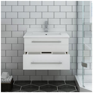 Fresca FCB6124GR-UNS-CWH-U Gray Wall Hung Bathroom Cabinet