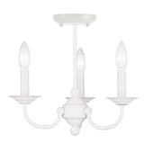 Livex Lighting 4153-03 Chandelier with No Shades, White