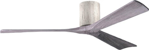 Matthews Fan IR3H-BW-BW-60 Irene-3H three-blade flush mount paddle fan in Barn Wood finish with 60” solid barn wood tone blades. 