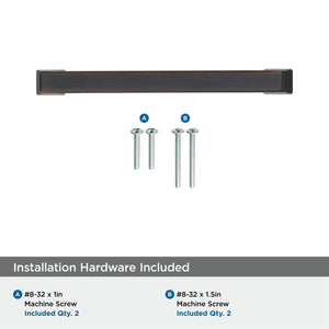 Amerock Cabinet Pull Oil Rubbed Bronze 5-1/16 inch (128 mm) Center to Center Blackrock 1 Pack Drawer Pull Drawer Handle Cabinet Hardware