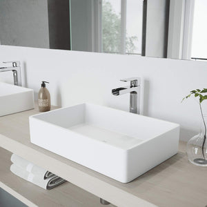 VIGO Amada 10.375 inch H Single Hole Single Handle Bathroom Faucet in Chrome - Vessel Sink Faucet VG03026CH