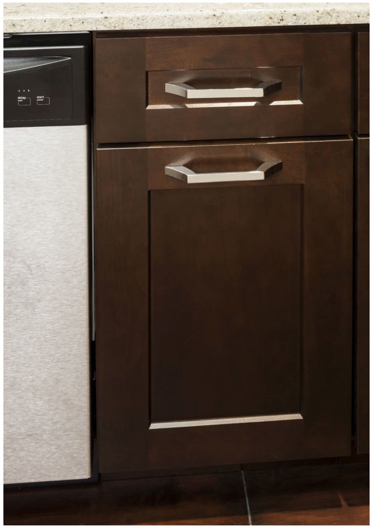 Jeffrey Alexander 798-160PC 160 mm Center-to-Center Polished Chrome Square Royce Cabinet Pull
