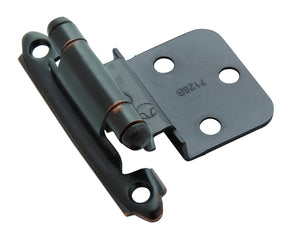 Amerock Cabinet Hinge 3/8 inch (10 mm) Inset Hinge Oil Rubbed Bronze 10 Pack Self-Closing Hinge Face Mount Hinge Cabinet Door Hinge
