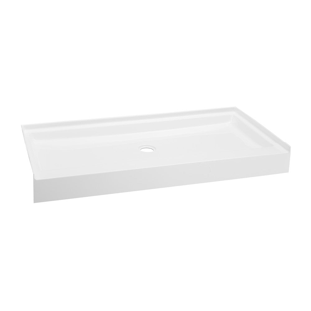 Voltaire 60 x 32 Acrylic White, Single-Threshold, Center Drain, Shower Base