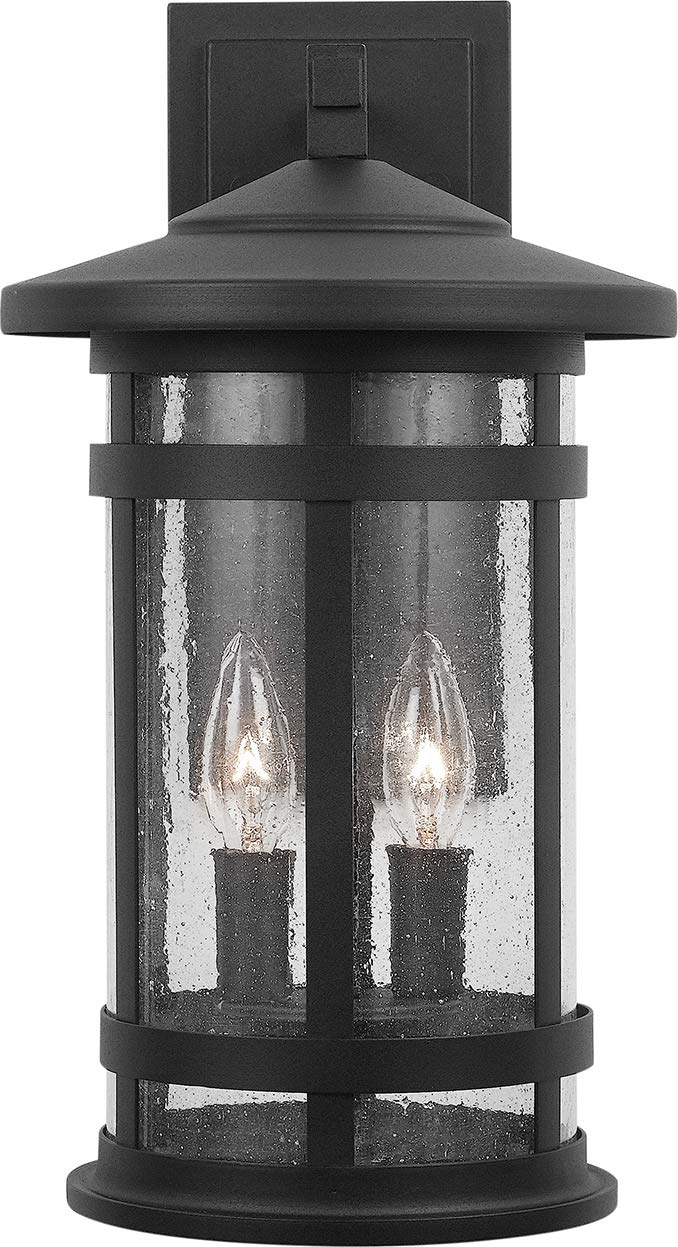 Capital Lighting 935521BK Mission Hills 2 Light Outdoor Wall Lantern Black