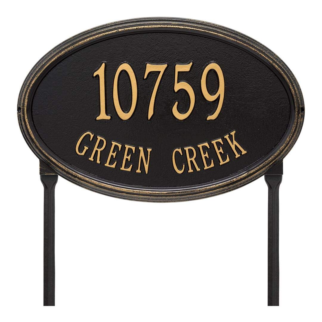 Whitehall 1303BG - Personalized Concord Oval Plaque -Estate - Lawn - 2 Line