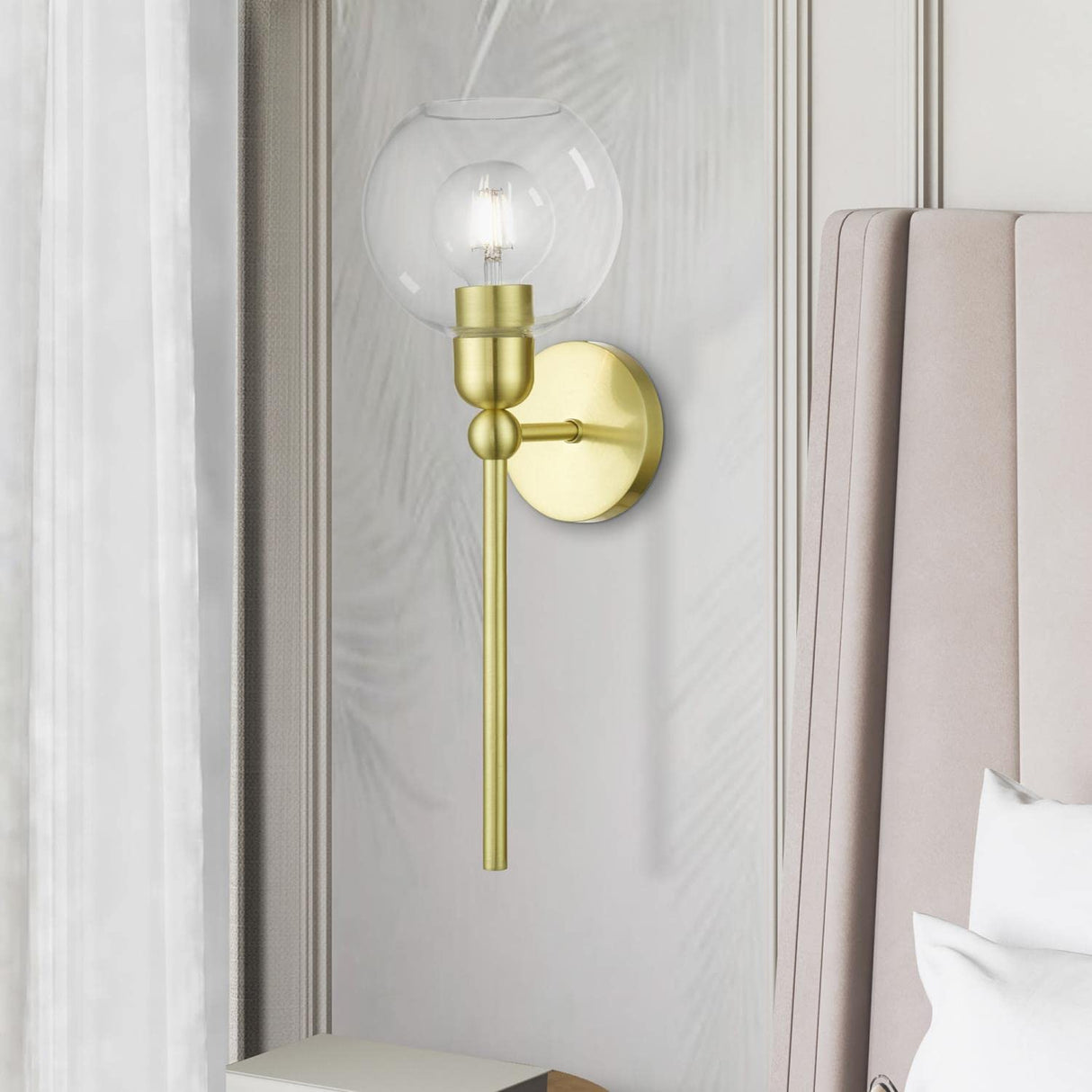 Downtown 1 Light Sconce in Satin Brass (16971-12)