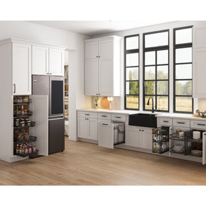 Hardware Resources SWS-DBPO8BN 8" Black Nickel STORAGE WITH STYLE® Metal "No Wiggle" Under Drawer Base Pullout, Preassembled with Soft-close Slides