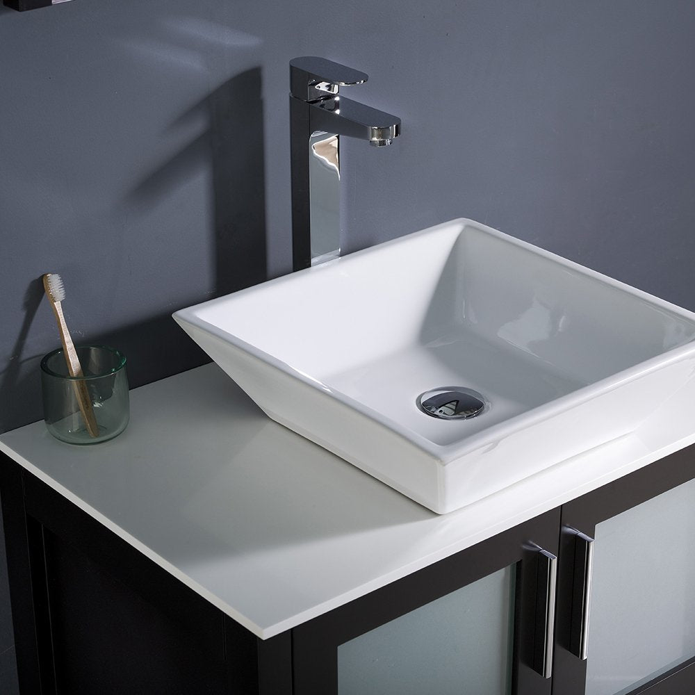 Fresca FVN6230ES-VSL Fresca Torino 30" Espresso Modern Bathroom Vanity w/ Vessel Sink