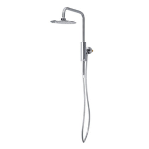 PULSE ShowerSpas 1052-CH Aquarius Shower System with 8" Rain Showerhead and Magnetic Attached Hand Shower with On/Off, Polished Chrome