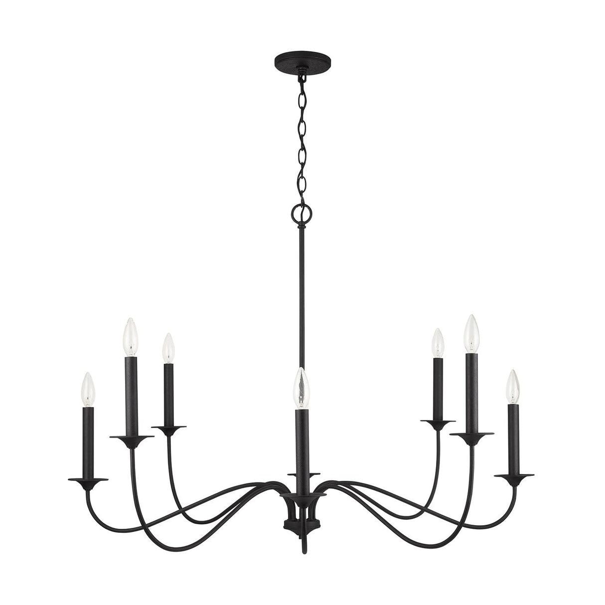 Capital Lighting 437281BI Vincent 8 Light Chandelier Black Iron