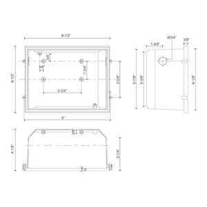 Kuzco ER7108-CBOX CONCRETE BOX FOR ER7108-BK/GY