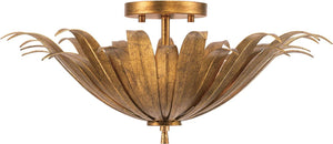 Capital Lighting 249531AG Eden 3 Light Dual Mount Semi-Flush/Pendant Antique Gold
