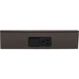 Task Lighting TRS9-1B-BZ 9" TR Switch Series Angle Power Strip, Single Switch, Bronze Finish, Black Switch and Receptacles