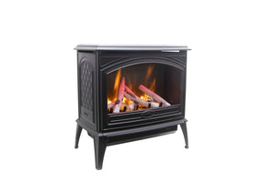 Amantii E50-NA Lynwood Series - 50 cm Freestand Electric Stove Featuring a Cast Iron Frame and a 10 Piece Birch Log Set