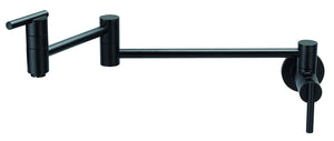 Gerber D205058BS Satin Black Parma Wall Mount Kitchen Pot Filler