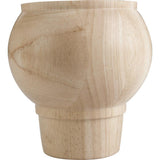 Hardware Resources BF14-5-ALD 4" W x 4" D x 4" H Alder Round Tapered Bun Foot