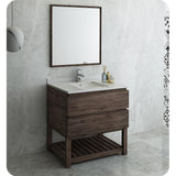 Fresca FVN3136ACA-FS Fresca Formosa 36" Floor Standing Modern Bathroom Vanity w/ Open Bottom & Mirror