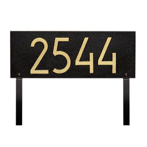 Whitehall 3904BG - Mid-Century Modern Rectangle Plaque, Standard Lawn 1-line
