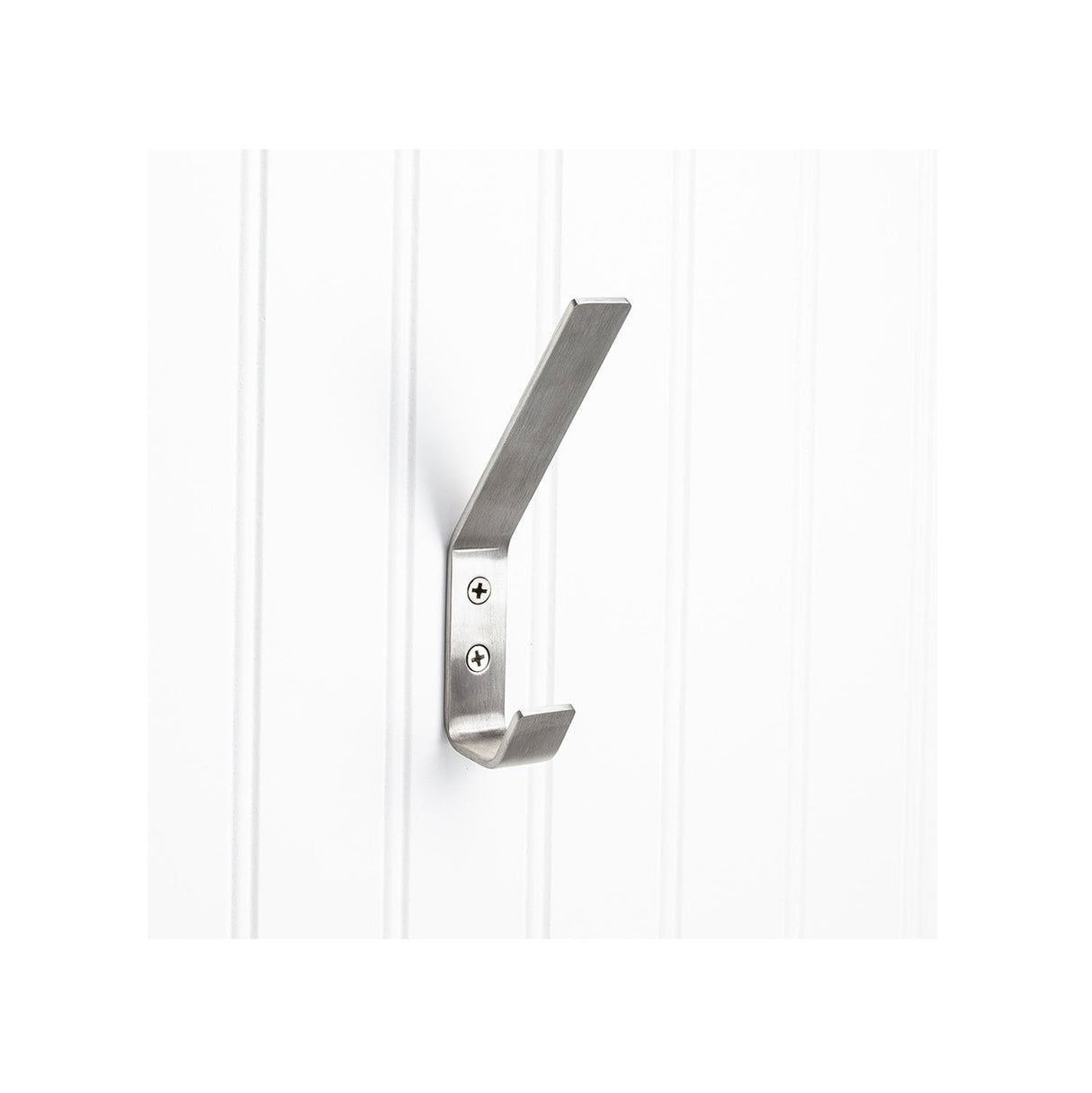 Elements YD35-556SS 5-9/16" Stainless Steel Modern Double Prong Wall Mounted Hook