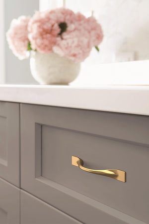 Amerock Cabinet Pull Champagne Bronze 3-3/4 inch (96 mm) Center-to-Center Uprise 1 Pack Drawer Pull Cabinet Handle Cabinet Hardware