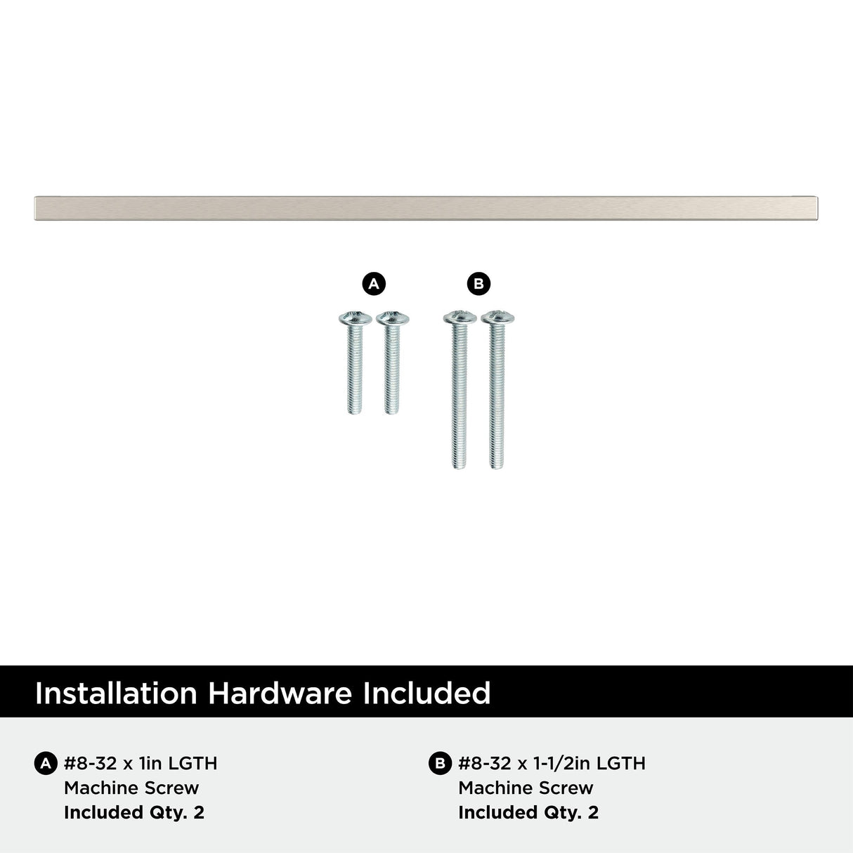 Amerock BP36911G10 Satin Nickel Cabinet Pull 12-5/8 inch (320mm) Center-to-Center Cabinet Hardware Monument Furniture Hardware Drawer Pull